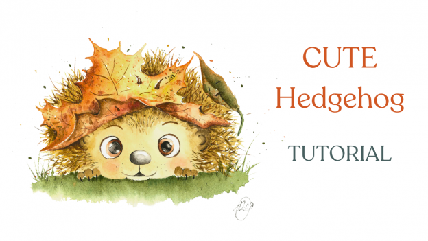 Cute Autumn Hedgehog